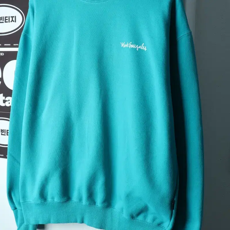(L-XL) 마크곤잘레스 맨투맨 티셔츠 작은오염 블루 기모-H40493