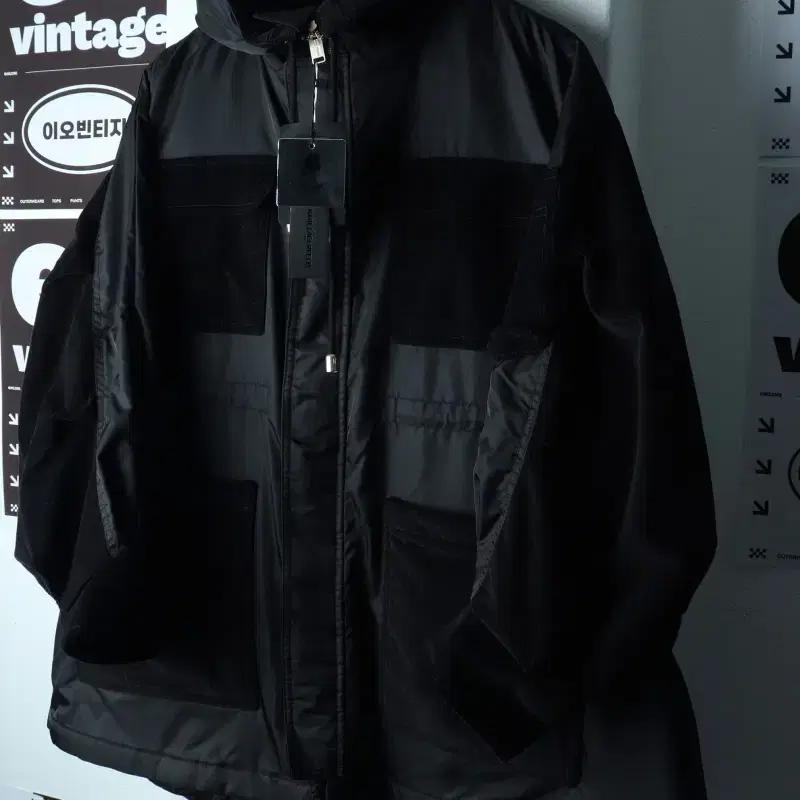 W(L-XL) 칼라거펠트 집업 바람막이 점퍼자켓 새상품 롱-H40511