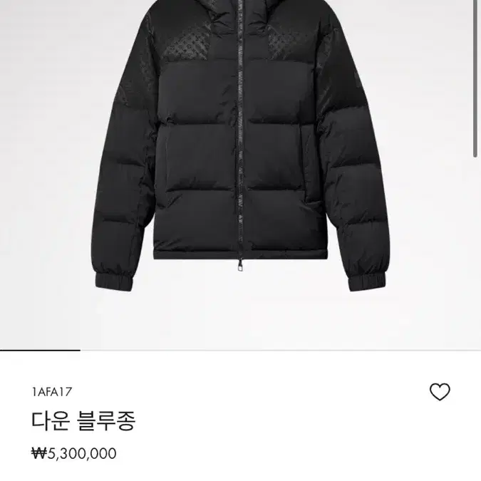 루이비통 모노그램 다운 패딩 블랙 52사이즈