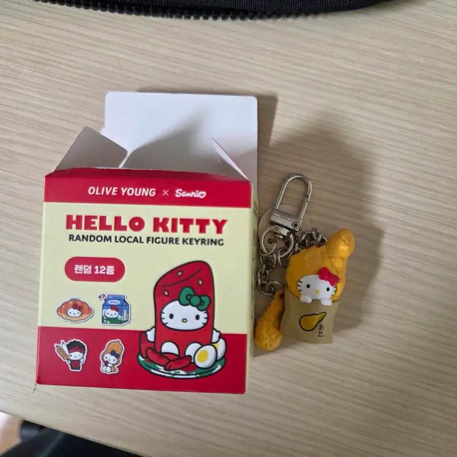올리브영 산리오 헬로키티 지역 키링 치킨 피규어