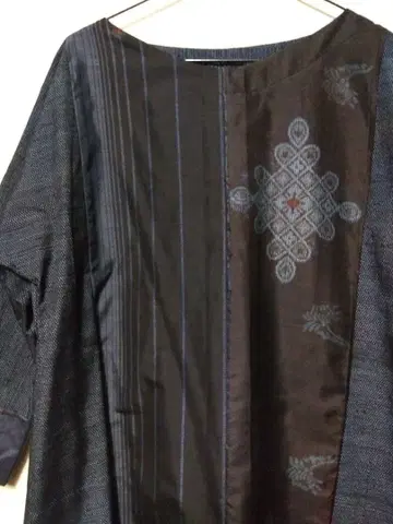 오시마 명주 리메이크 패치워크 원피스