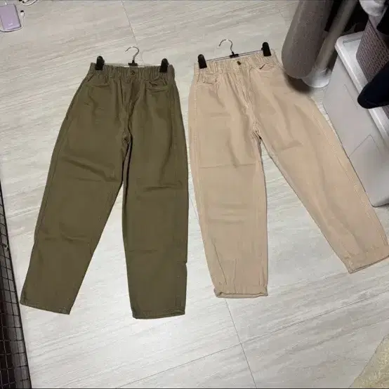 면바지 카키/베이지 H&M