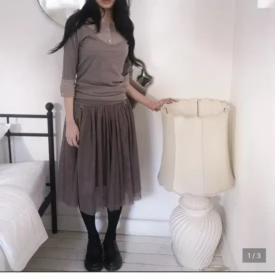 인앤양인하모니 Tulle skirt, taupe