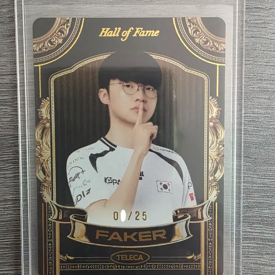 테레카 kespa 팀코리아 롤 명전 금색 페이커 faker 트레이딩 카드