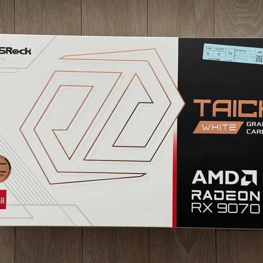 [ASRock] 라데온 RX 9070 XT Taichi White OC D6 16GB 대원씨티에스