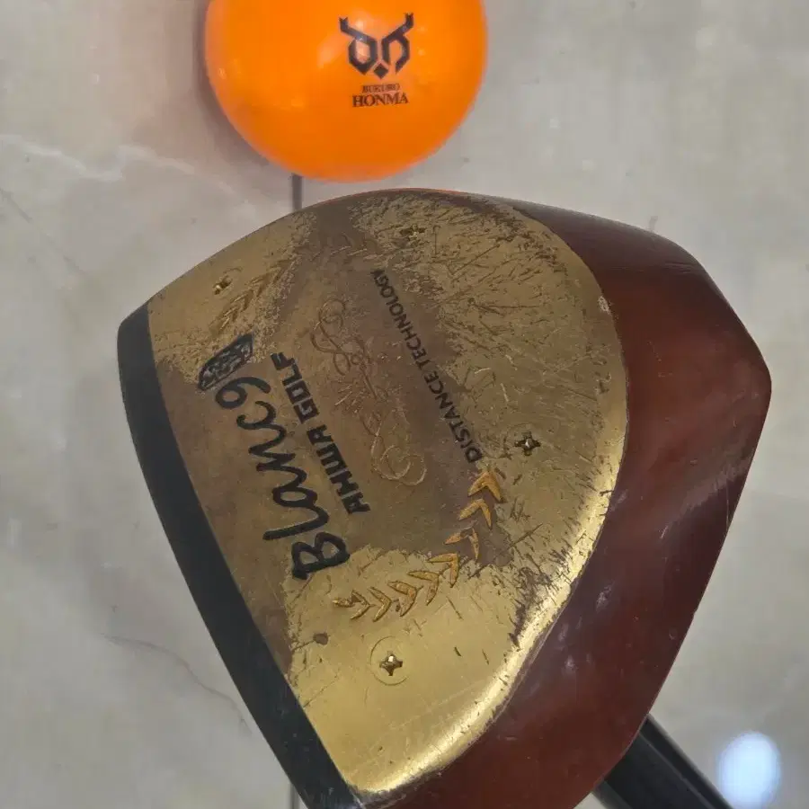 왼손 좌타 파크골프채 고급 단풍나무 원목 중고 파크채 블랑9 Blanc 9 AHWA GOLF 대한파크골프협회 인증클럽
