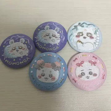 치이카와 자수 캔뱃지 5개 세트 모몽가, 그 아이, 치이카와, 헌책방