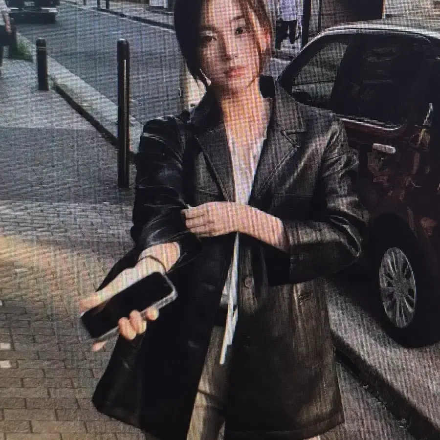 (해외배송)블랙 레더 자켓