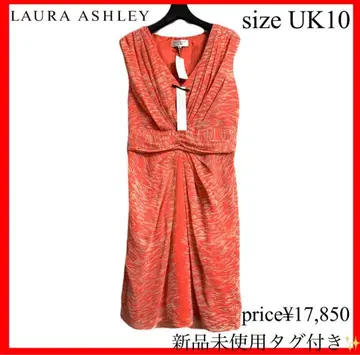 LAURA ASHLEY 슬리브리스 원피스 오렌지 UK10