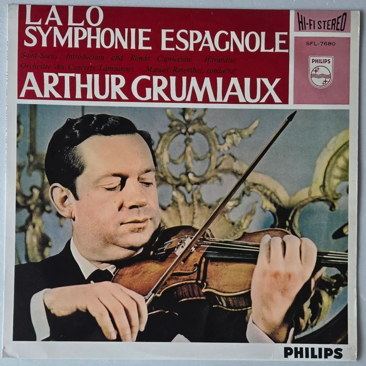 Arthur Grumiaux - Lalo Symphonie Espagnole / Saint-Saëns Habanera LP (PHILIPS 1963 Japan First Press)