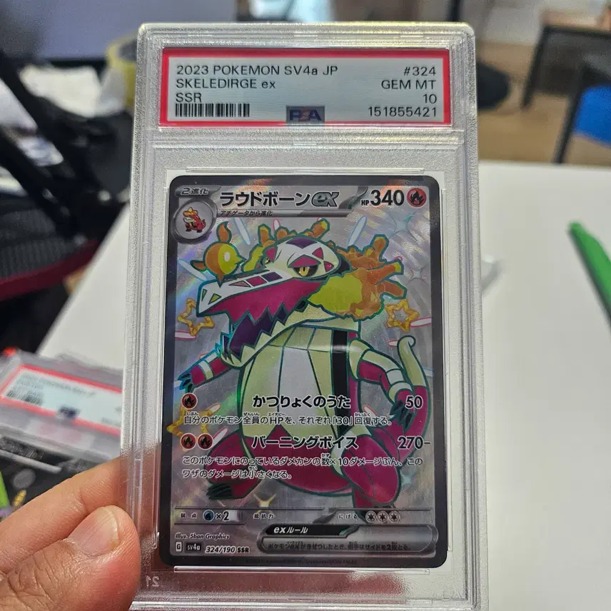 포켓몬카드 라우드본 ex SSR PSA 10 324/190 sv4a 샤이니트레저 일판