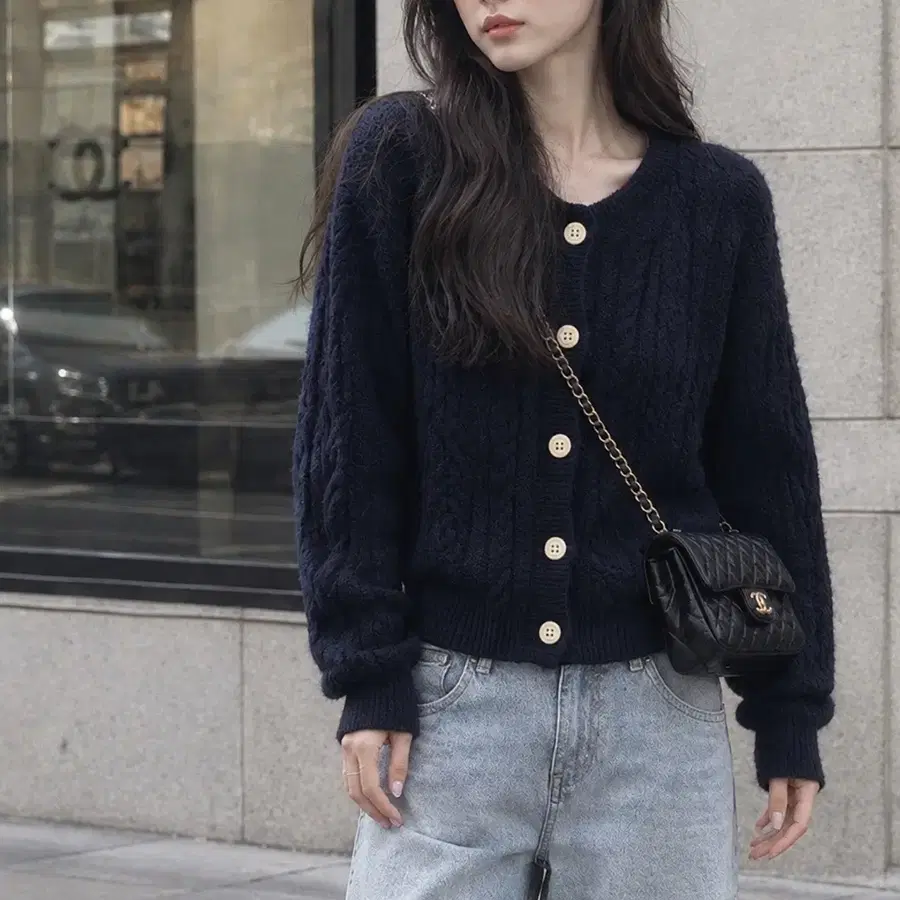 로맨티사이즈 셔틀랜드 가디건