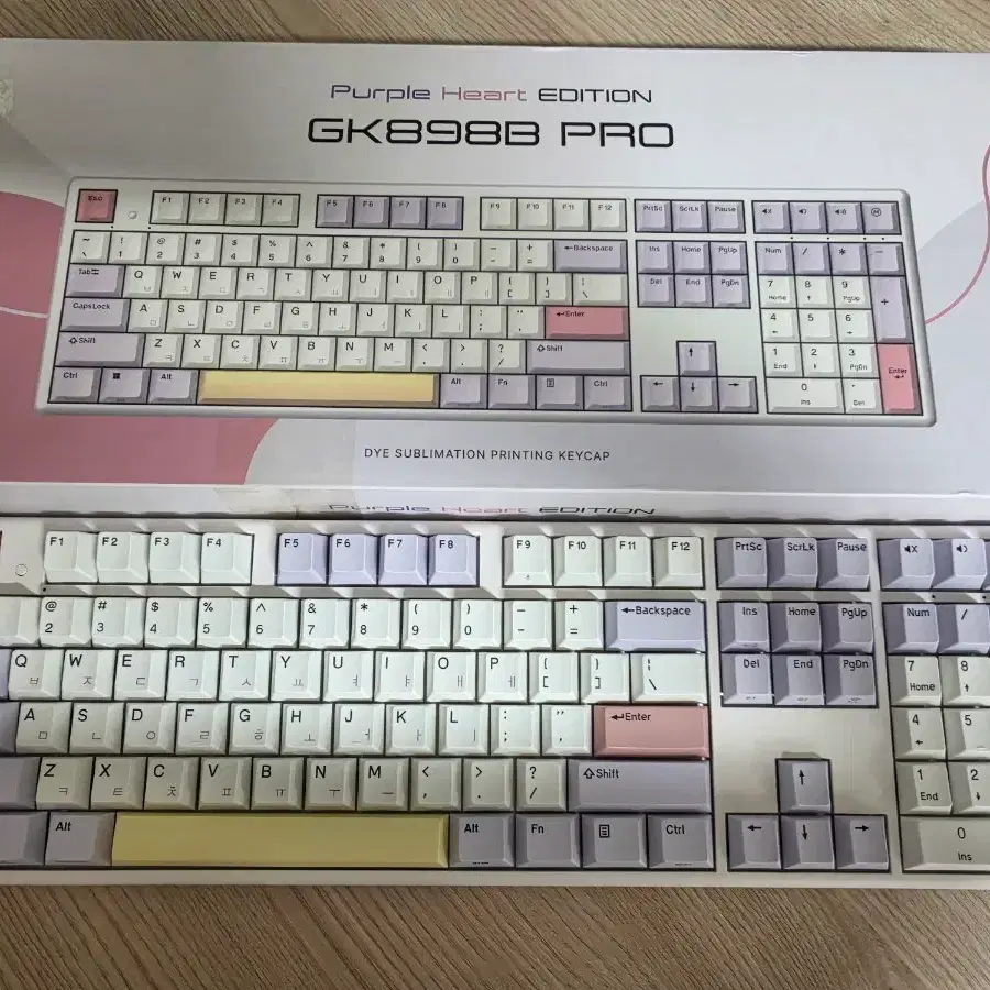 한성 GK898B PRO 퍼플하트 에디션 무접점 키보드 35g