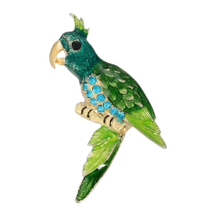 1928 Jewelry 앵무새 브로치