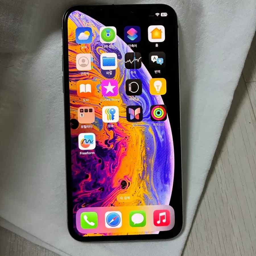 아이폰XS 실버 (256GB) 배터리 100