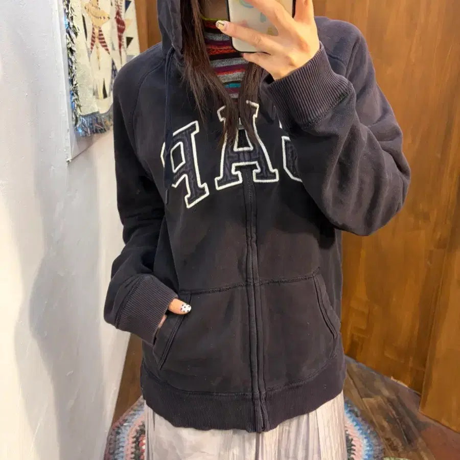 GAP 갭 빅로고 후드집업 자켓 h743