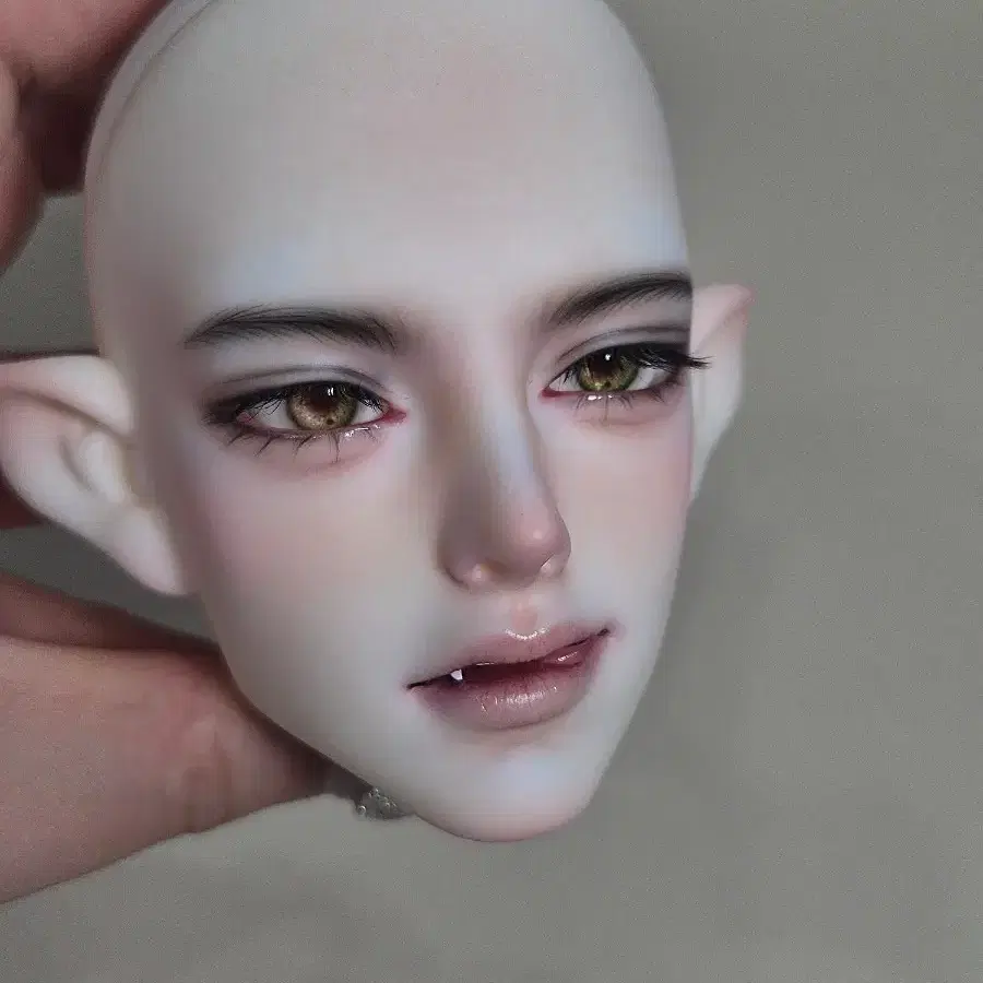 구관 SD 75 1/3 화장된 헤드 구체관절인형 머리