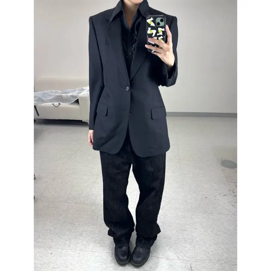 일본빈티지 블랙 울100% 블레이저 자켓 아우터
