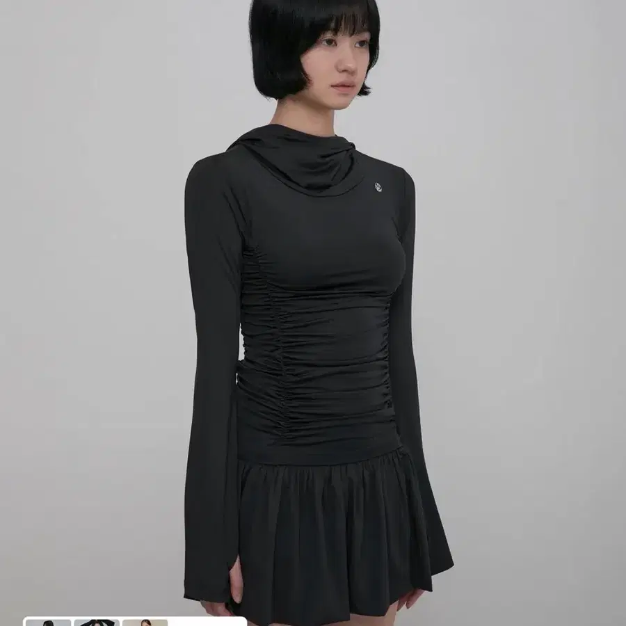 플레어업 원피스 Hooded High Neck Long Dress