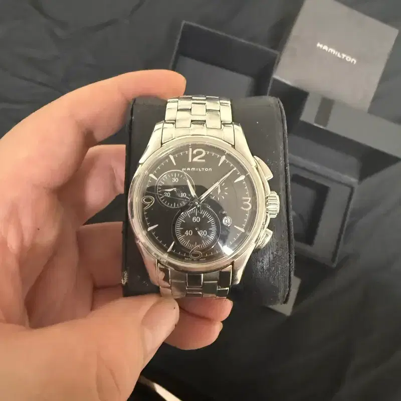 해밀턴 재즈마스터 크로노 쿼츠 42mm Hamilton (박스,설명서 포함)