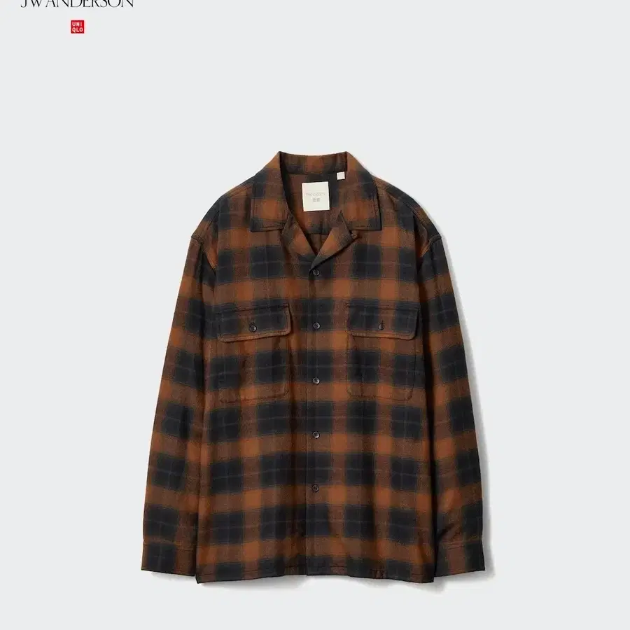 uniqlo jw anderson 브러시드 오픈카라셔츠