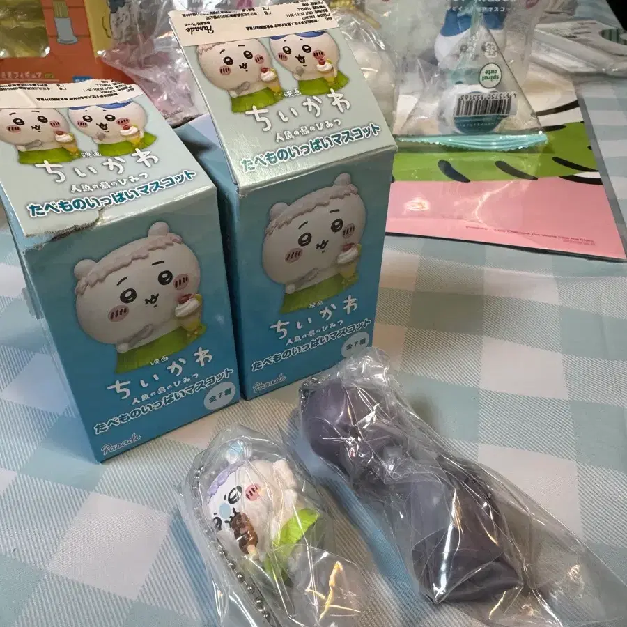 치이카와 인어섬 타베모노 마스코트 2종 일괄(시크릿 한잎두잎. 모몽가)