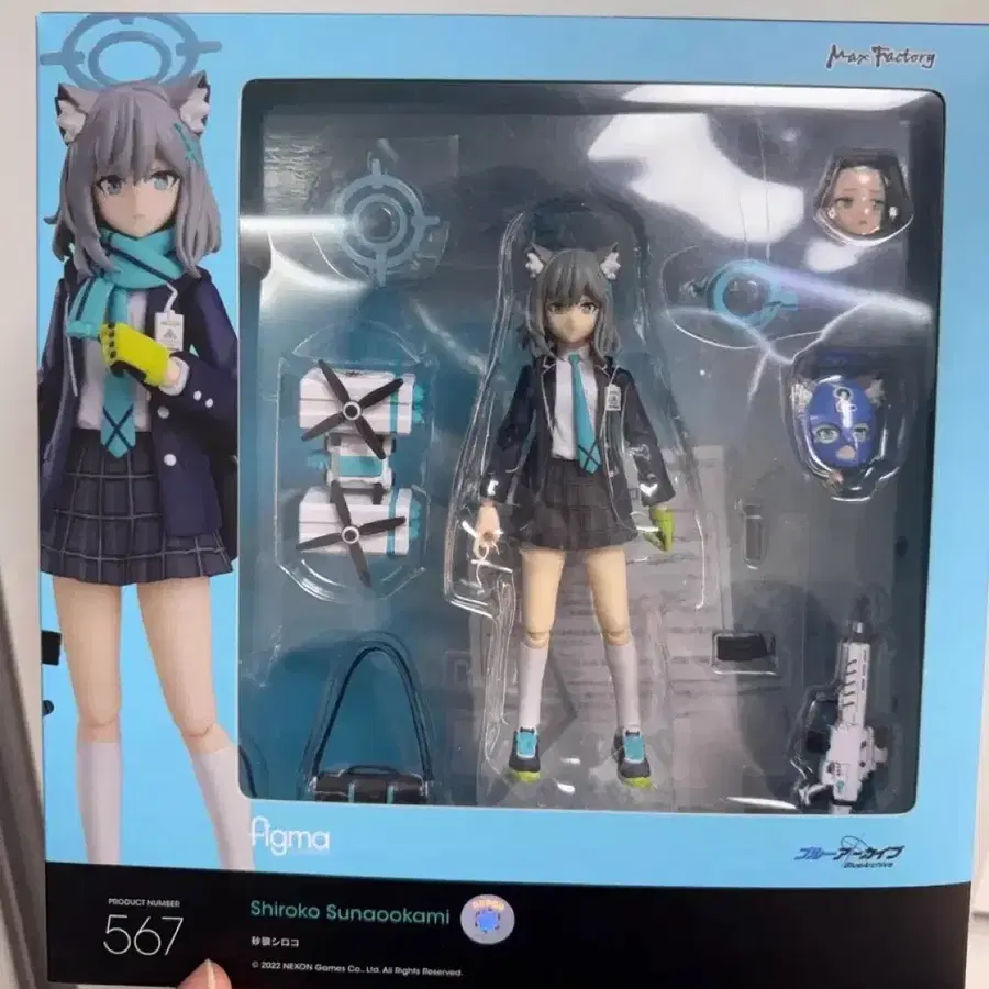 [풀박스] 맥스팩토리 figma 567 스나오오카미 시로코 블루 아카이브 피규어