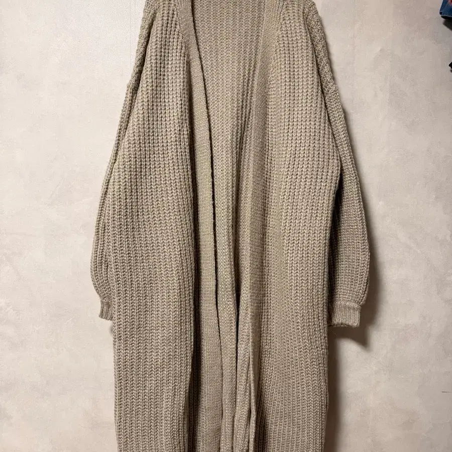 숄 롱니트가디건
