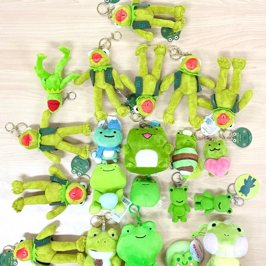 Frog귀여운 두꺼비개구리깨꾹이 인형뽑기 키링열쇠가방고리 인형keyeing 일괄