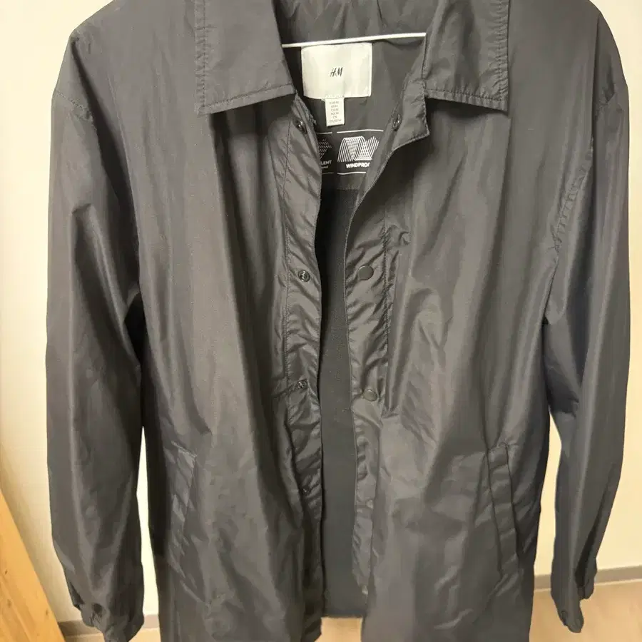 H&M 남성 바람막이 코트 블랙 M