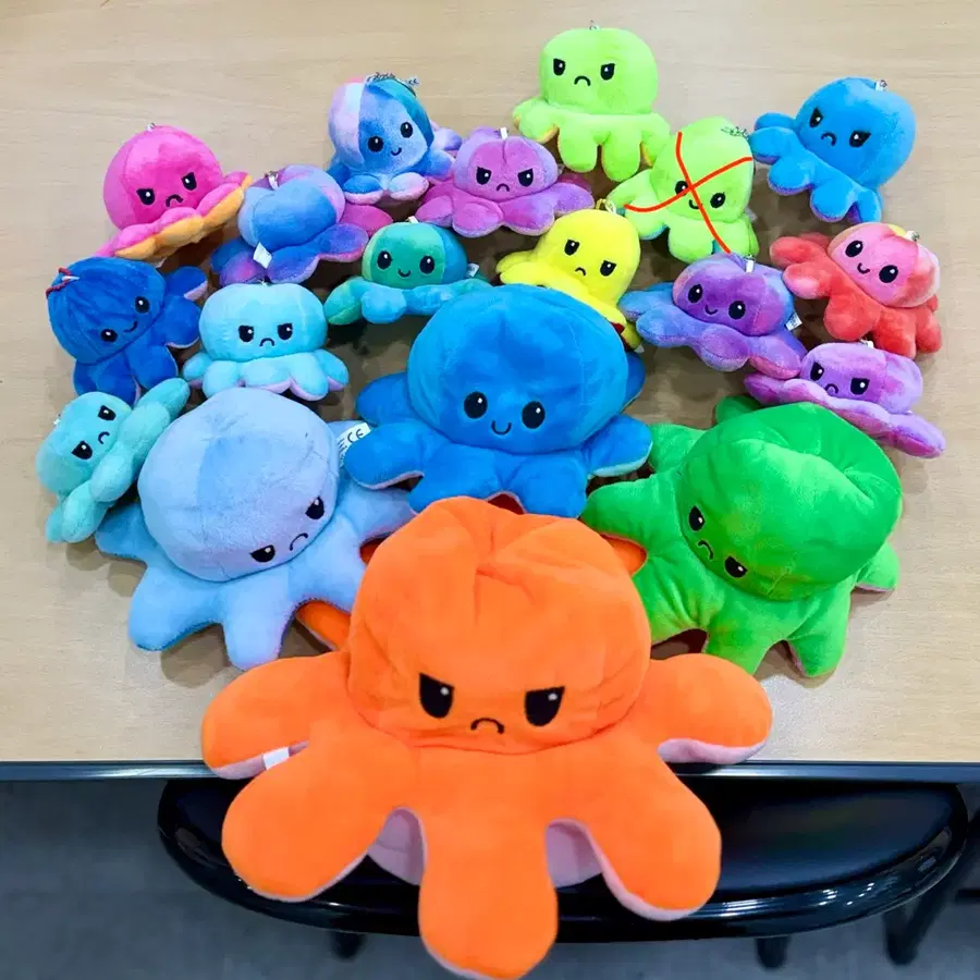 양면 octopus문어 중형소형인형 뽑기 키링열쇠가방고리인형 일괄