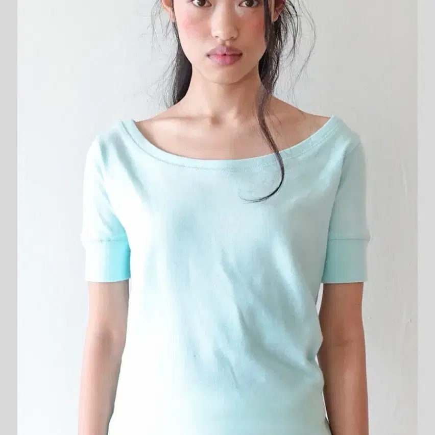 샵페어리 rib half top mint