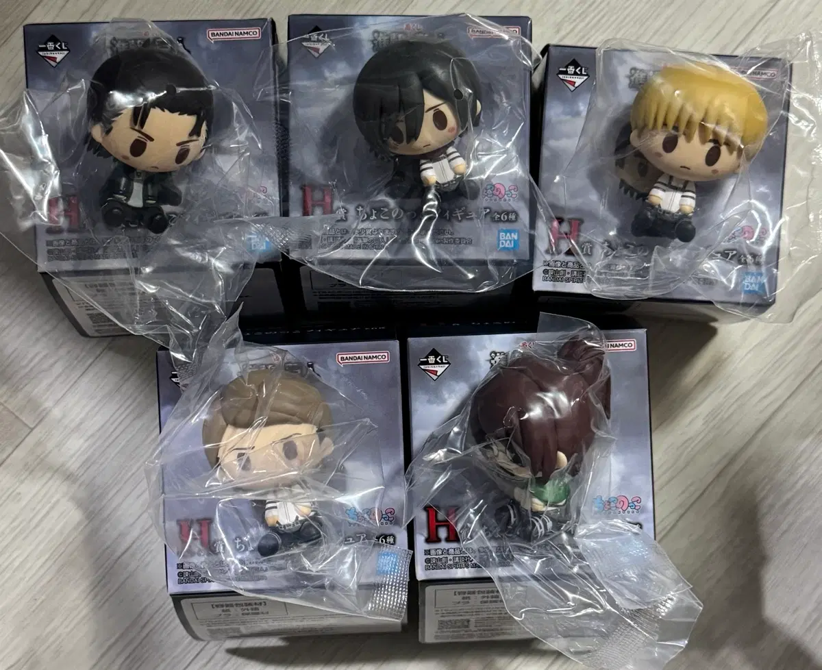 Attack On Titan Coogi Kakujina Ketsui H Prize ChoconoCo 5 types bulk sealed
