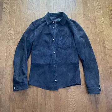 Salvatore Ferragamo 가죽 셔츠 46 다크 그레이