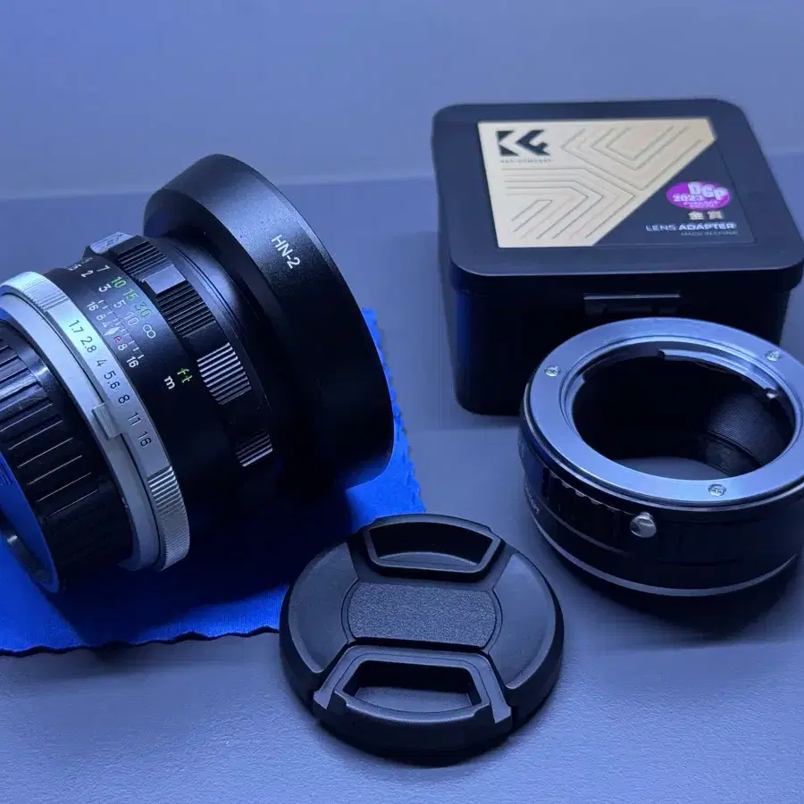 미놀타 MC Rokkor-pf 55mm f1.7 md마운트 + 소니 e마운트어댑터 판매합니다