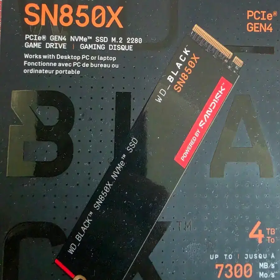 WD BLACK SN850X NVMe SSD 4TB