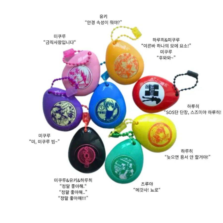 스즈미야 하루히의 우울 보이스 키링 일괄