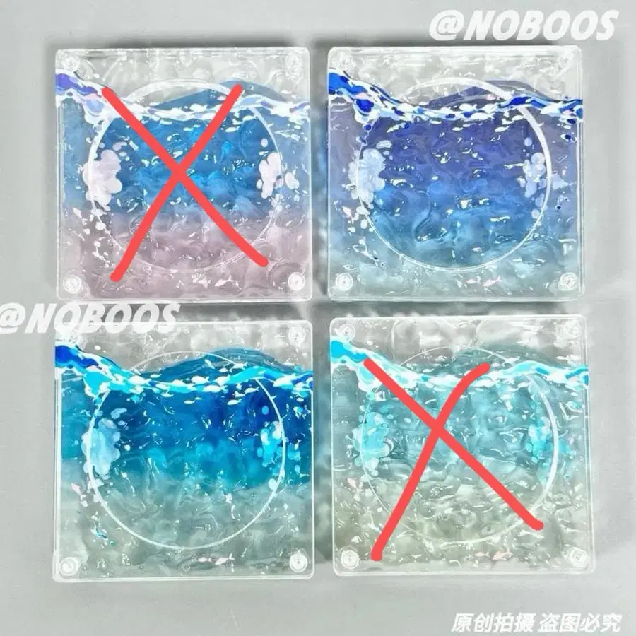 아크릴 캔뱃지 케이스 홀더/아크릴 수파문(물결) 뱃지 브릭