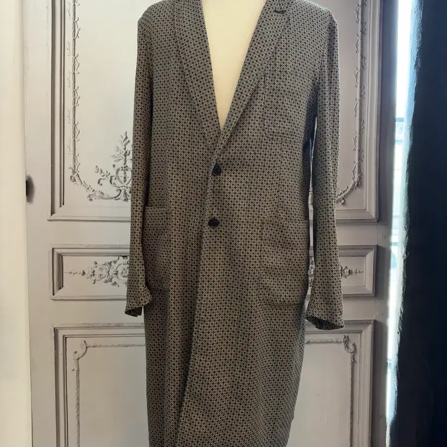 DRIES VAN NOTEN LINEN COTTON ROBE COAT