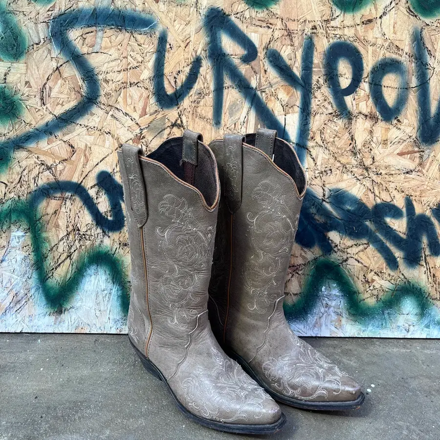 USA Leather western boots 카우보이 웨스턴 롱 부츠 235 여성