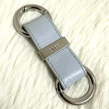 BREE 브리 가죽 키링 연한 스카이블루 실버