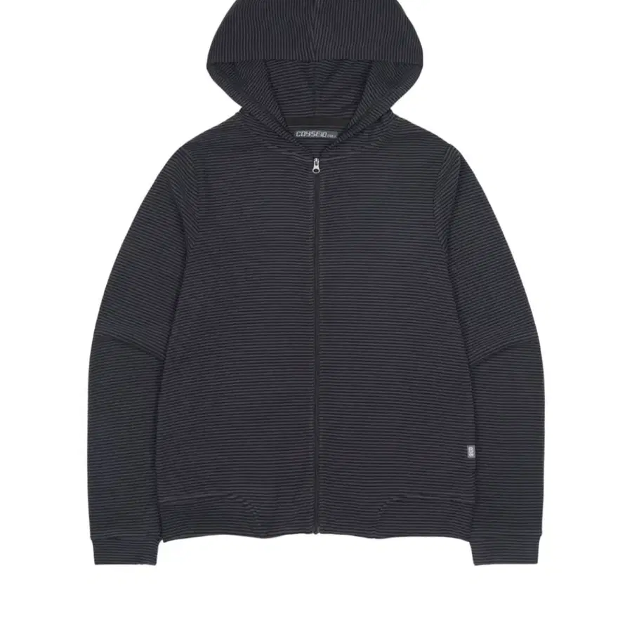 Coyseio 038 STRIPE HOOD ZIP-UP CHARCOAL