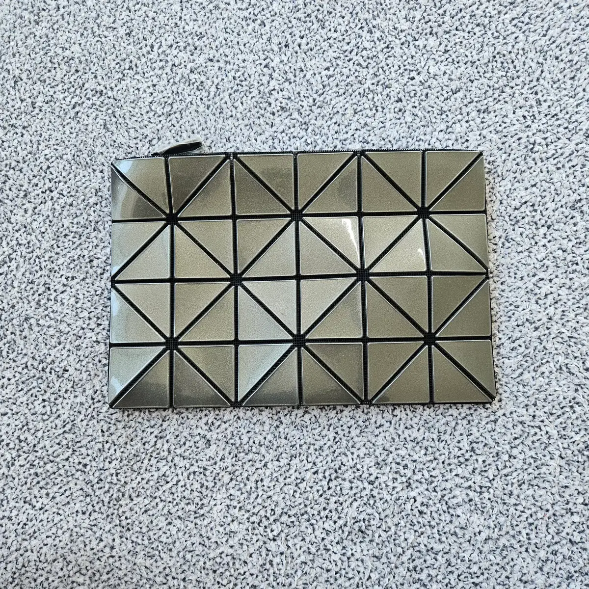 Bao Bao Issey Miyake Silver Clutch Bag 1010