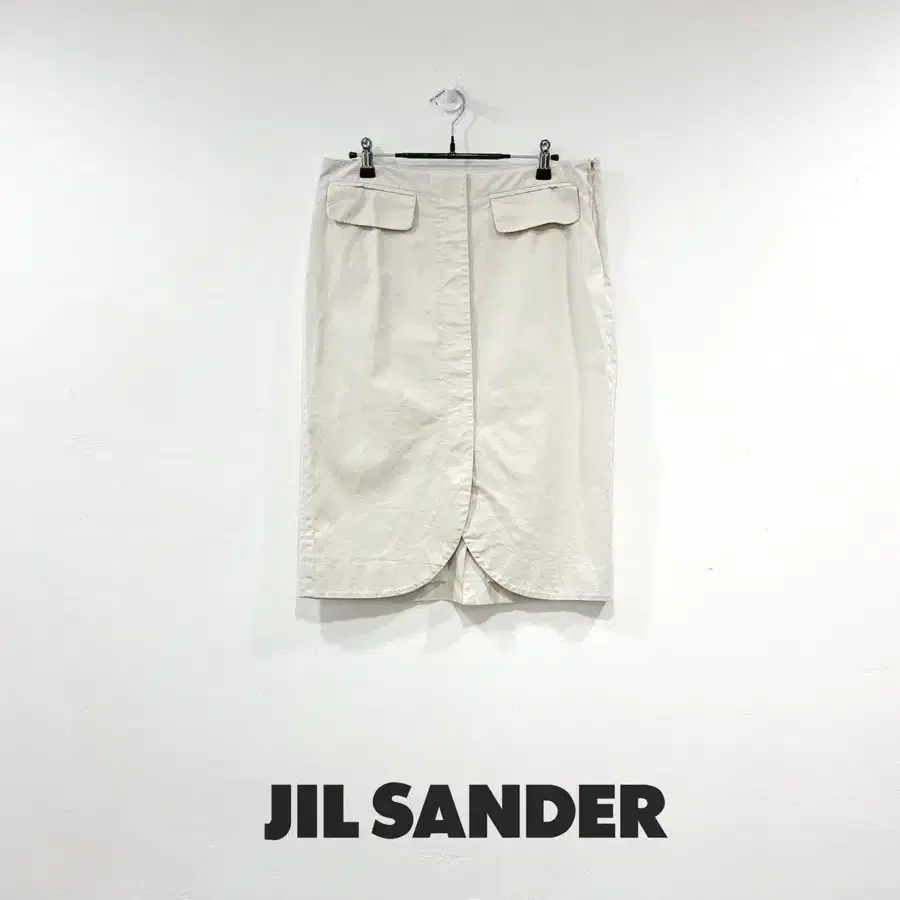 JIL SANDER 질샌더 면 미디 스커트 (40)