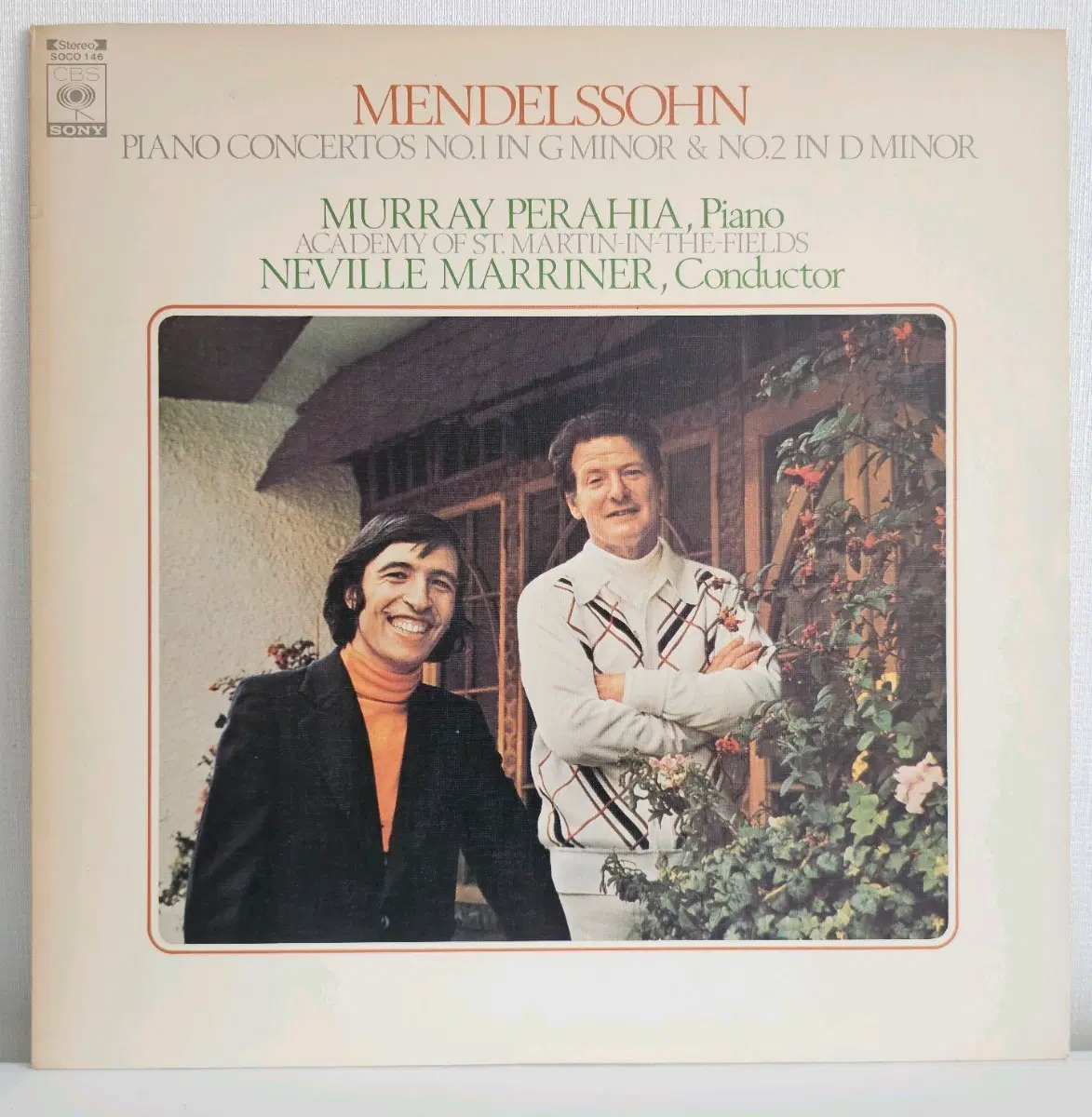 Mendelssohn Piano Concertos No. 1 & 2 Murray Perahia LP