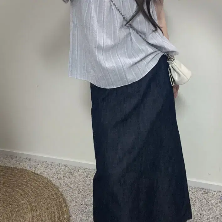 (새상품) 오디파이 블라우스, 청치마 세트