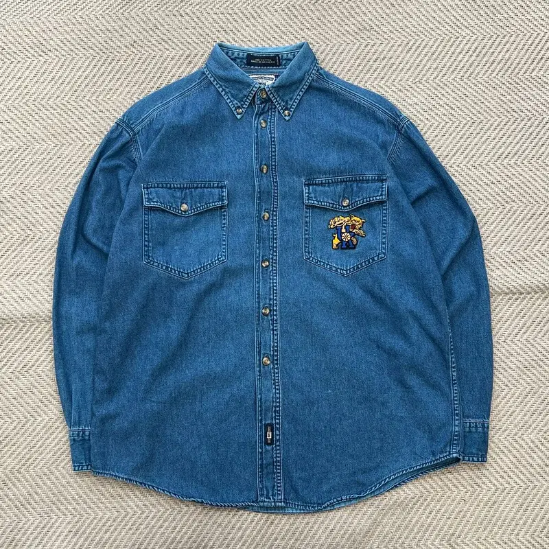 90s LEE 자수 데님 셔츠 r4875