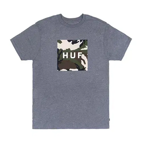 [새상품] 허프 티셔츠 S사이즈 BOX LOGO FILL WOODLAND CAMO TEE-GRY