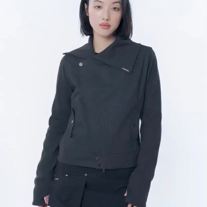 미세키서울 Slash ribbed jacket CHARCOAL 자켓 차콜