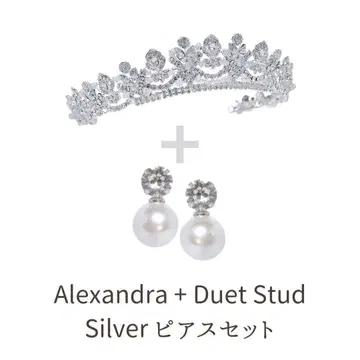 [ 새상품 ] Alxandra&Duet Stud Silver 귀걸이 세트